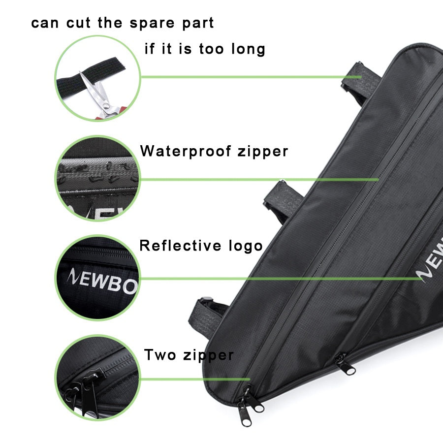 Large capacity bicycle bag triangle bag