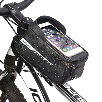 Waterproof Mountain Bike Top Tube Bag Cycling Saddle Bicycle Front Pipe Touch Screen Phone Pouch