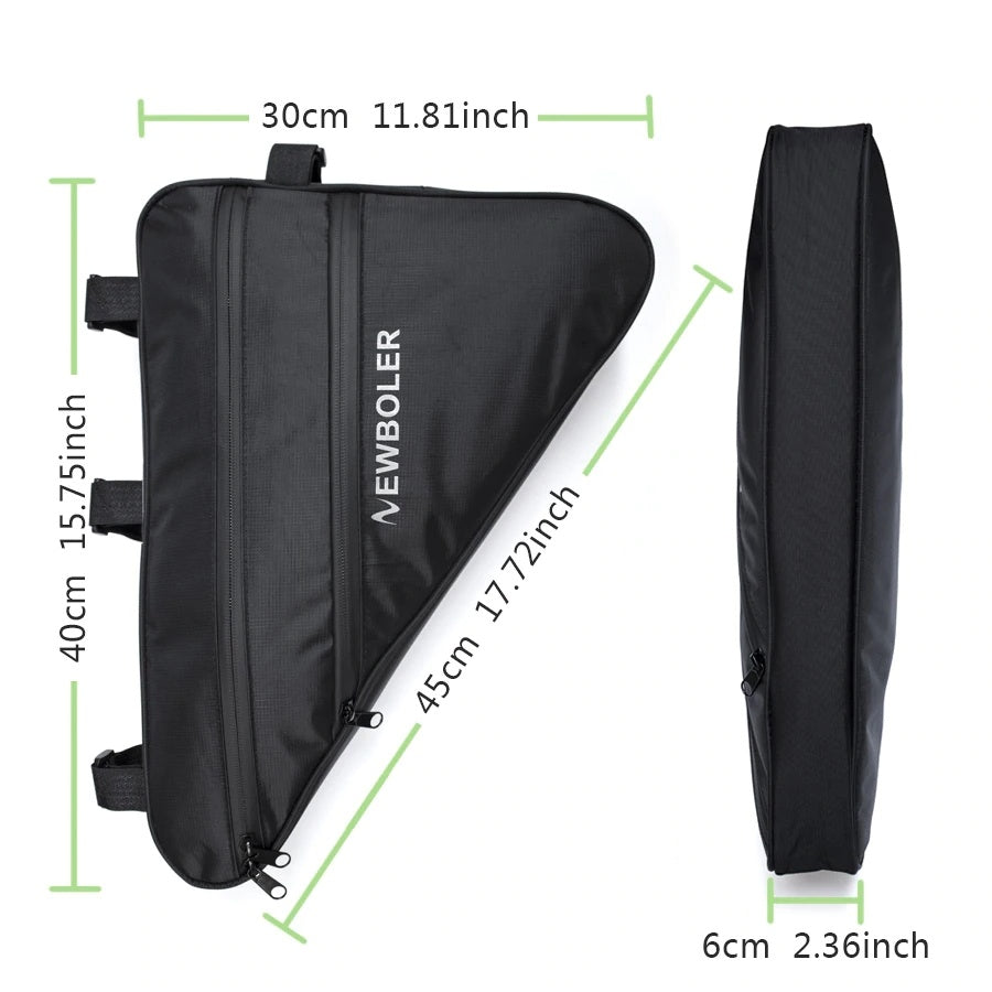 Large capacity bicycle bag triangle bag